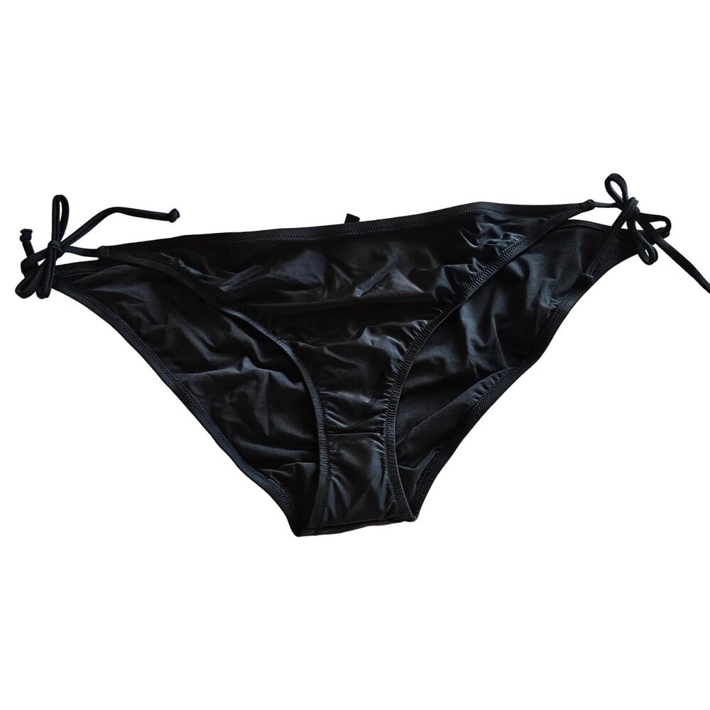 J‎ Crew Factory Side Tie String Bikini Bottom Black Swim Plus 3x Beach Pool